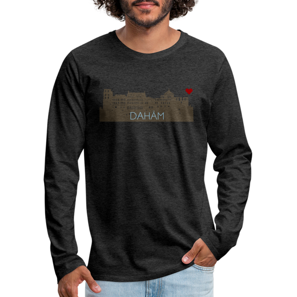 HERREN LANGARM-SHIRT - HEIDELBERGER SCHLOSS DAHÄM DARK - Anthrazit