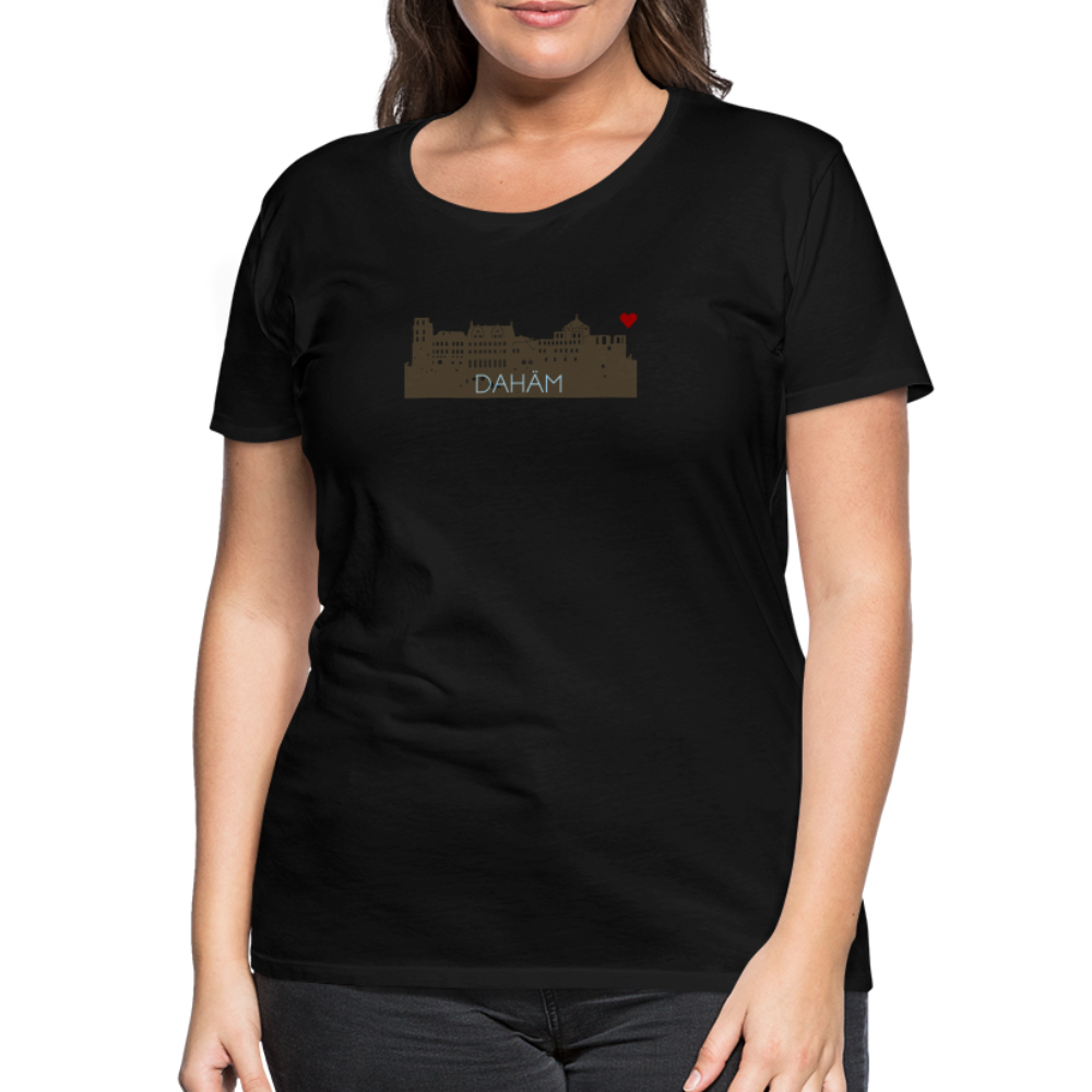 DAMEN SHIRT - HEIDELBERGER SCHLOSS DAHÄM DARK - Schwarz