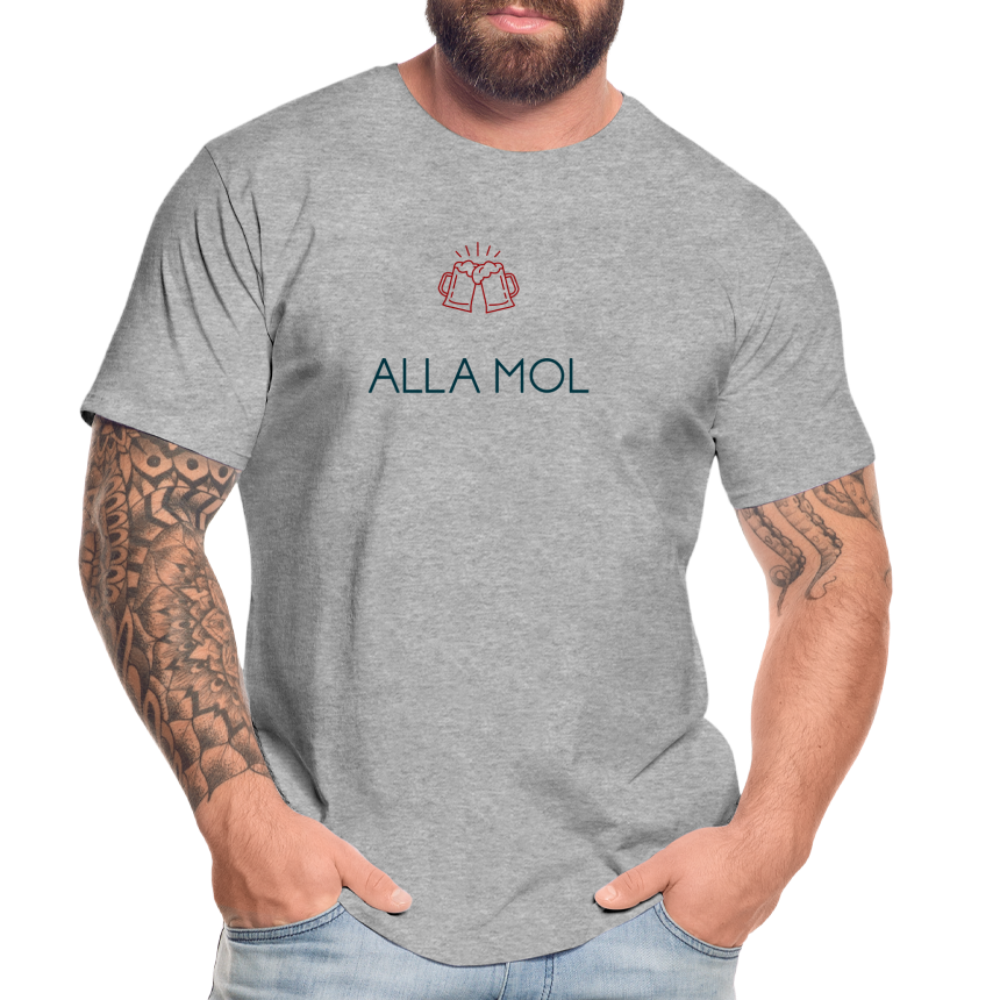 HERREN ORGANIC SHIRT - ALLA MOL TRANSPARENT - Grau meliert