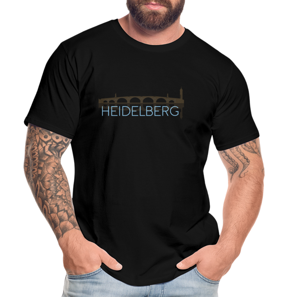 HERREN ORGANIC SHIRT - ALTE BRÜCKE HEIDELBERG DARK - Schwarz