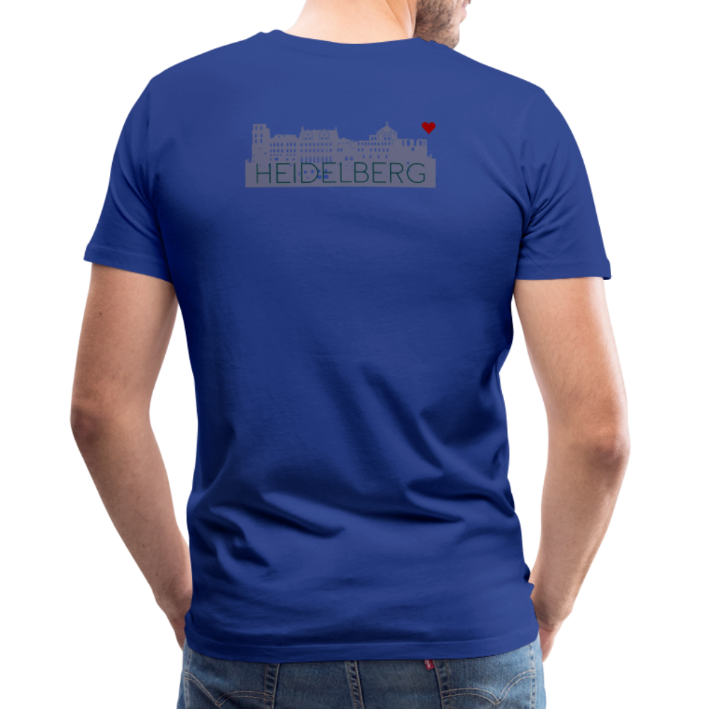 HERREN SHIRT - HEIDELBERGER SCHLOSS (DESIGN HINTEN) TRANSPARENT - Königsblau