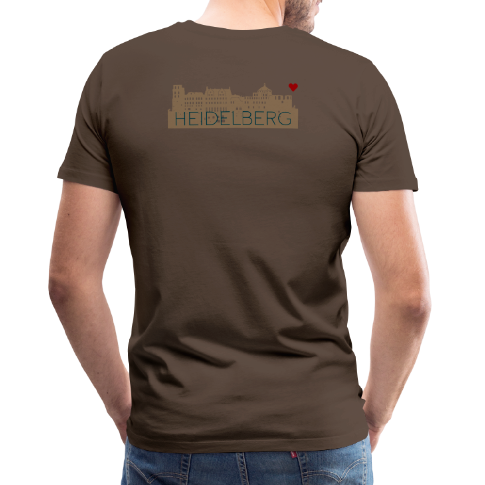 HERREN SHIRT - HEIDELBERGER SCHLOSS (DESIGN HINTEN) TRANSPARENT - Edelbraun