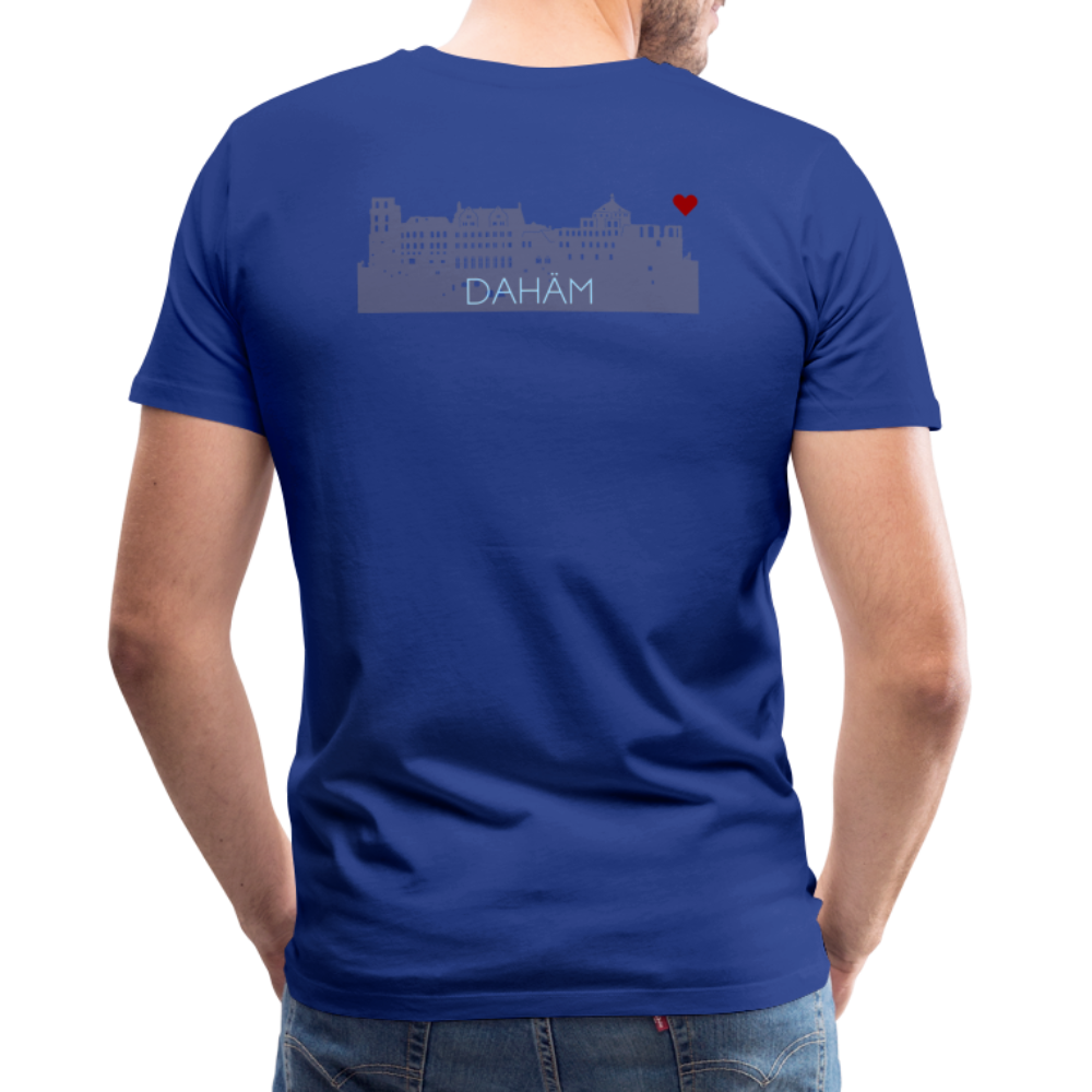 HERREN SHIRT - HEIDELBERGER SCHLOSS DAHÄM (DESIGN HINTEN) DARK - Königsblau