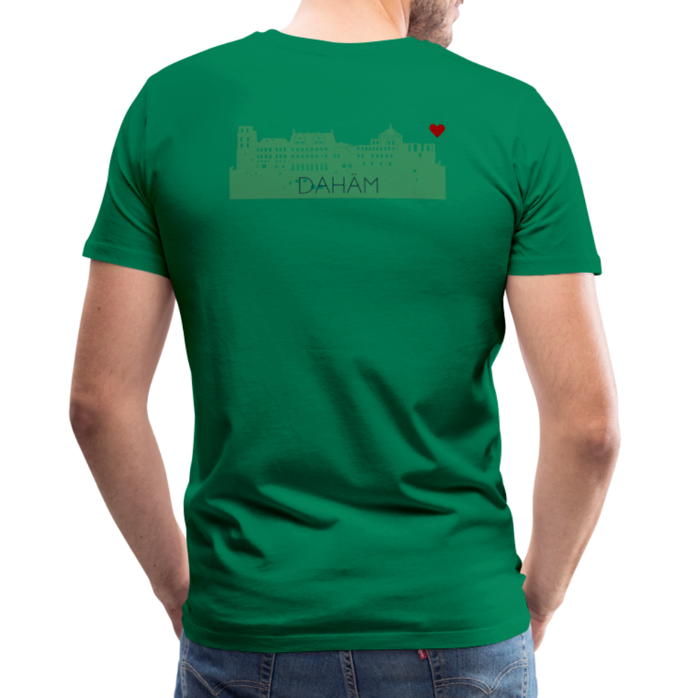 HERREN SHIRT - HEIDELBERGER SCHLOSS DAHÄM (DESIGN HINTEN) TRANSPARENT - Kelly Green