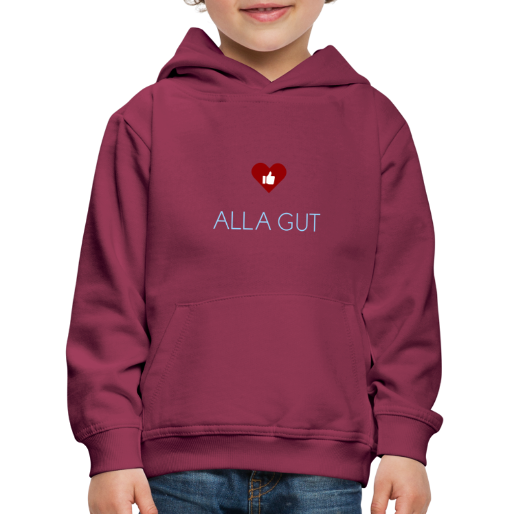 KINDER PREMIUM HOODIE - ALLA GUT DARK - Bordeaux