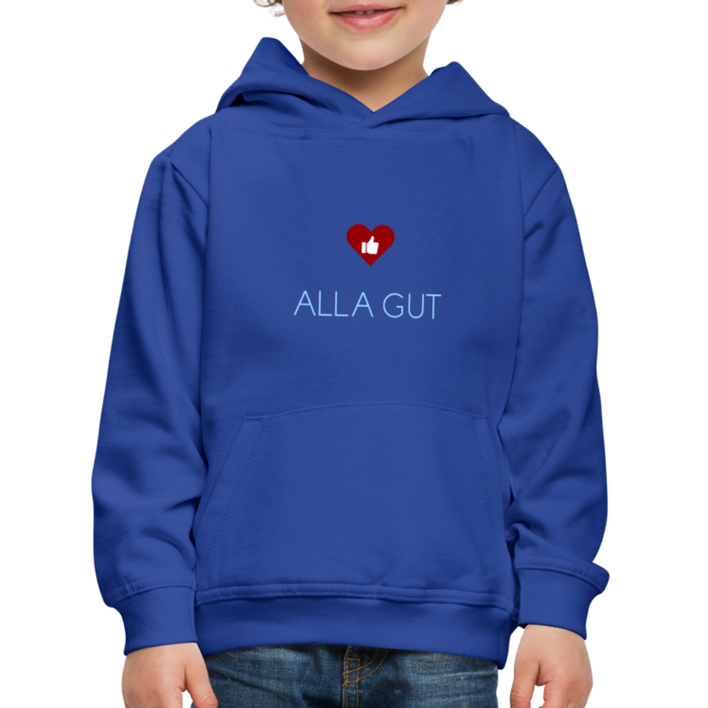 KINDER PREMIUM HOODIE - ALLA GUT DARK - Royalblau