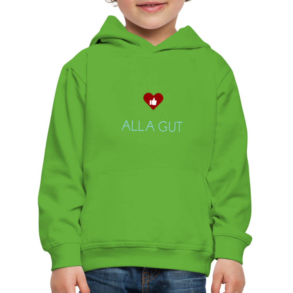 KINDER PREMIUM HOODIE - ALLA GUT DARK - Hellgrün