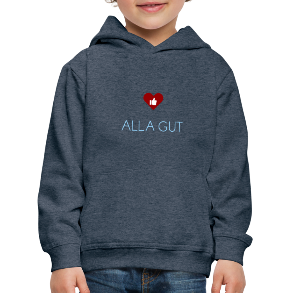 KINDER PREMIUM HOODIE - ALLA GUT DARK - Jeansblau
