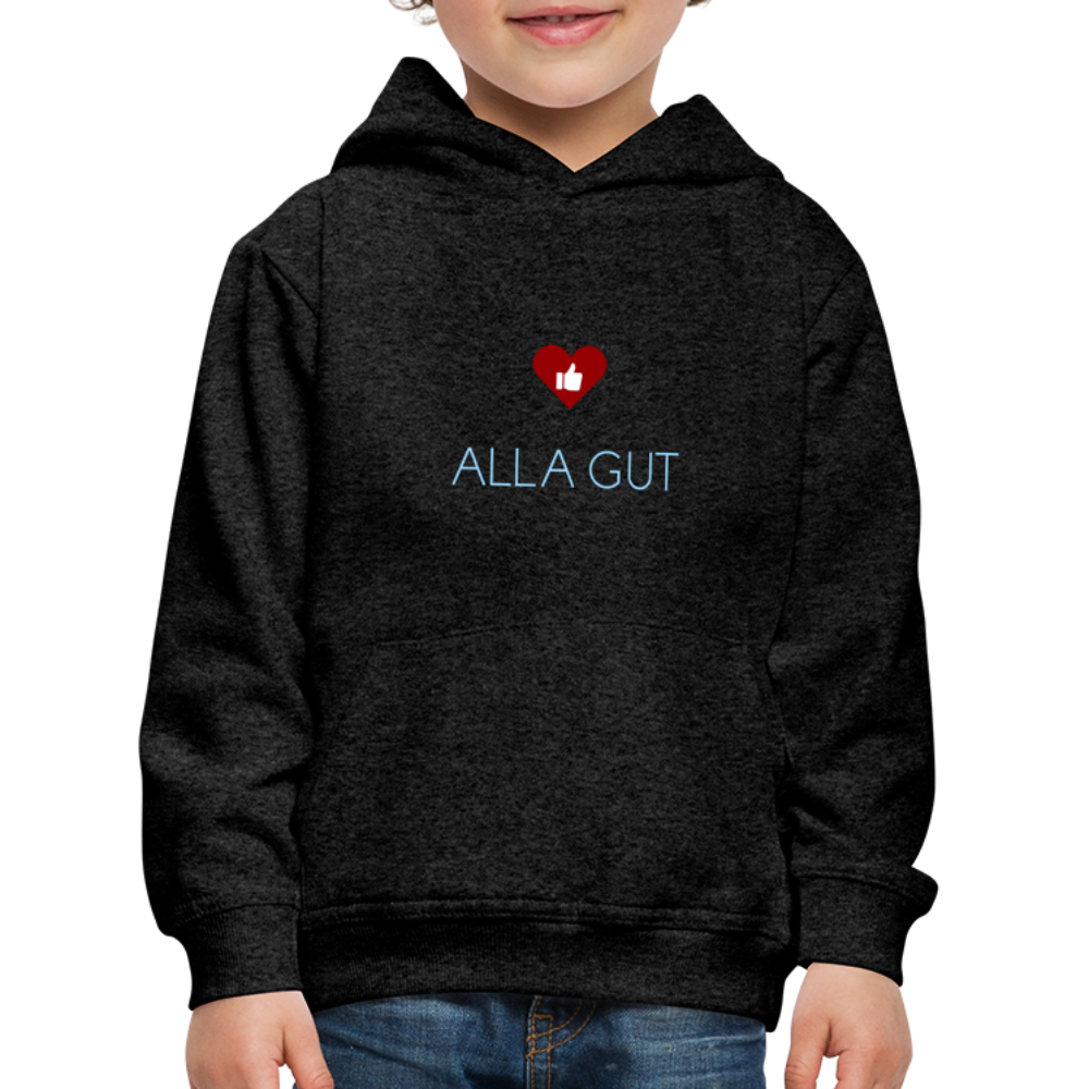 KINDER PREMIUM HOODIE - ALLA GUT DARK - Anthrazit