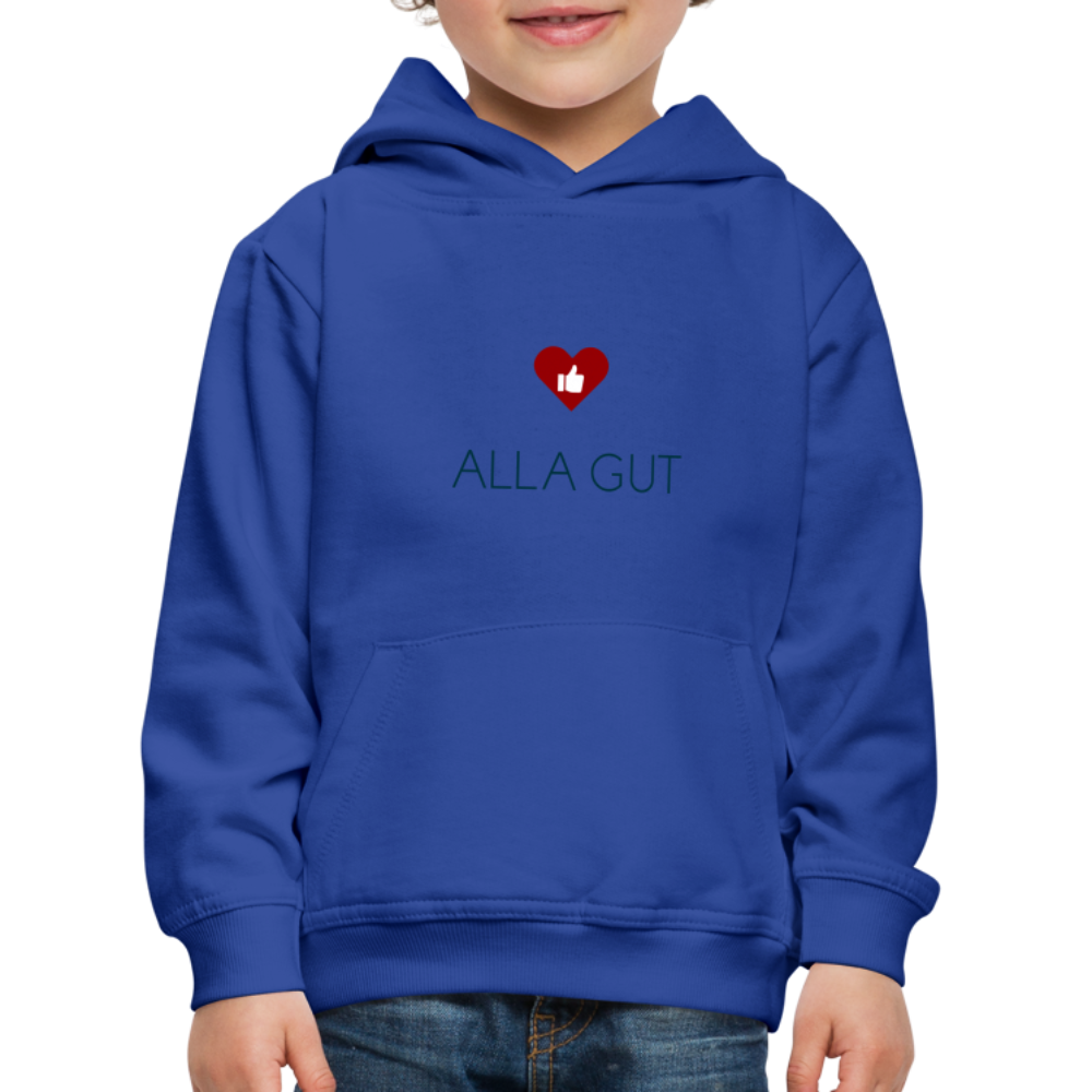 KINDER PREMIUM HOODIE - ALLA GUT TRANSPARENT - Royalblau