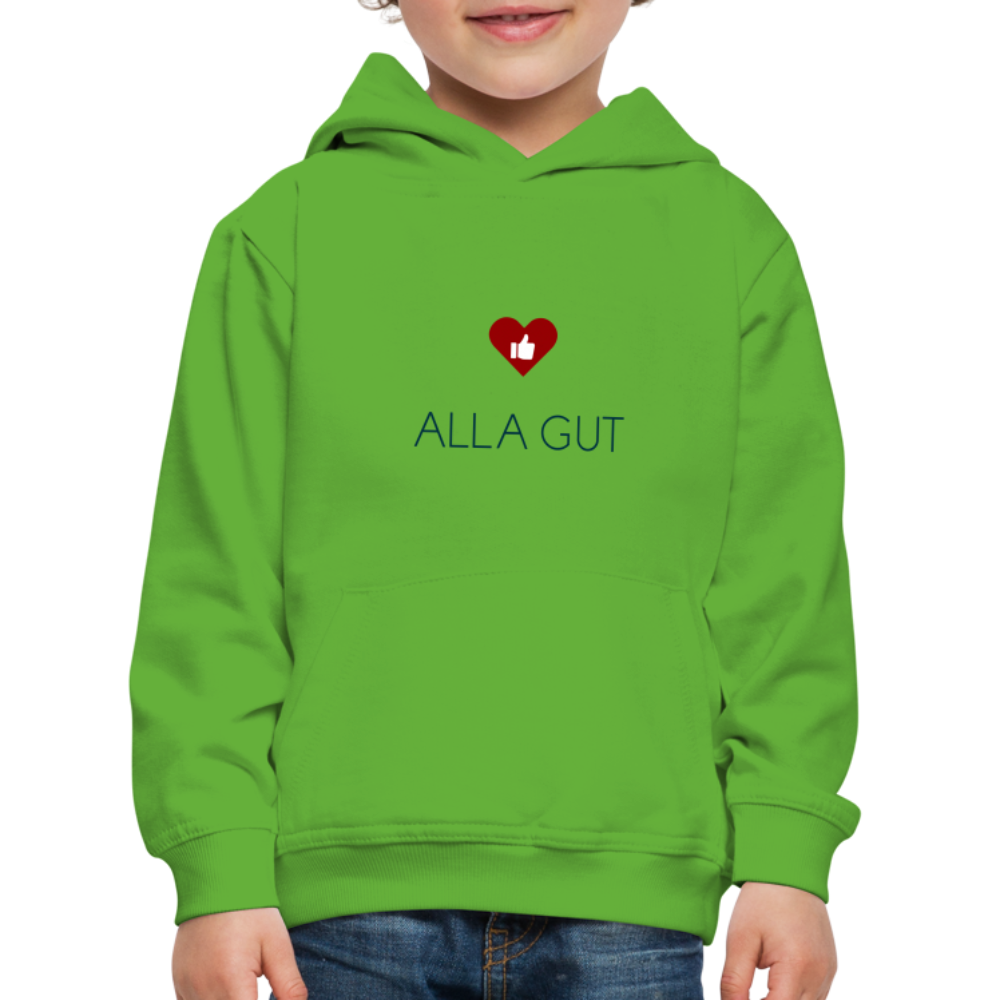 KINDER PREMIUM HOODIE - ALLA GUT TRANSPARENT - Hellgrün