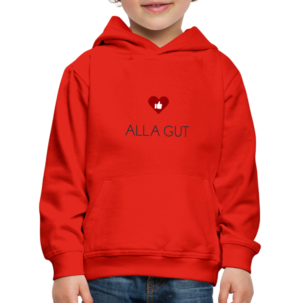 KINDER PREMIUM HOODIE - ALLA GUT TRANSPARENT - Rot