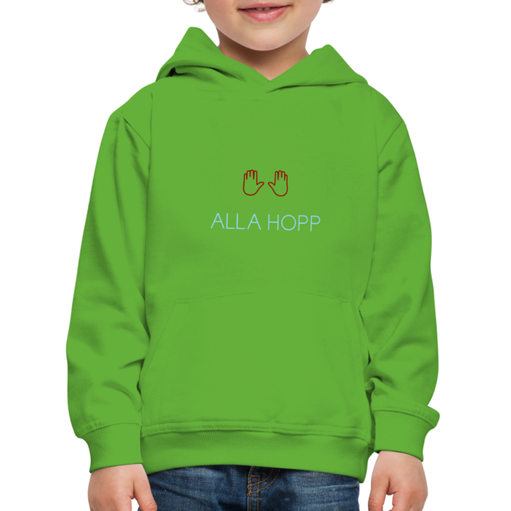KINDER PREMIUM HOODIE - ALLA HOPP DARK - Hellgrün