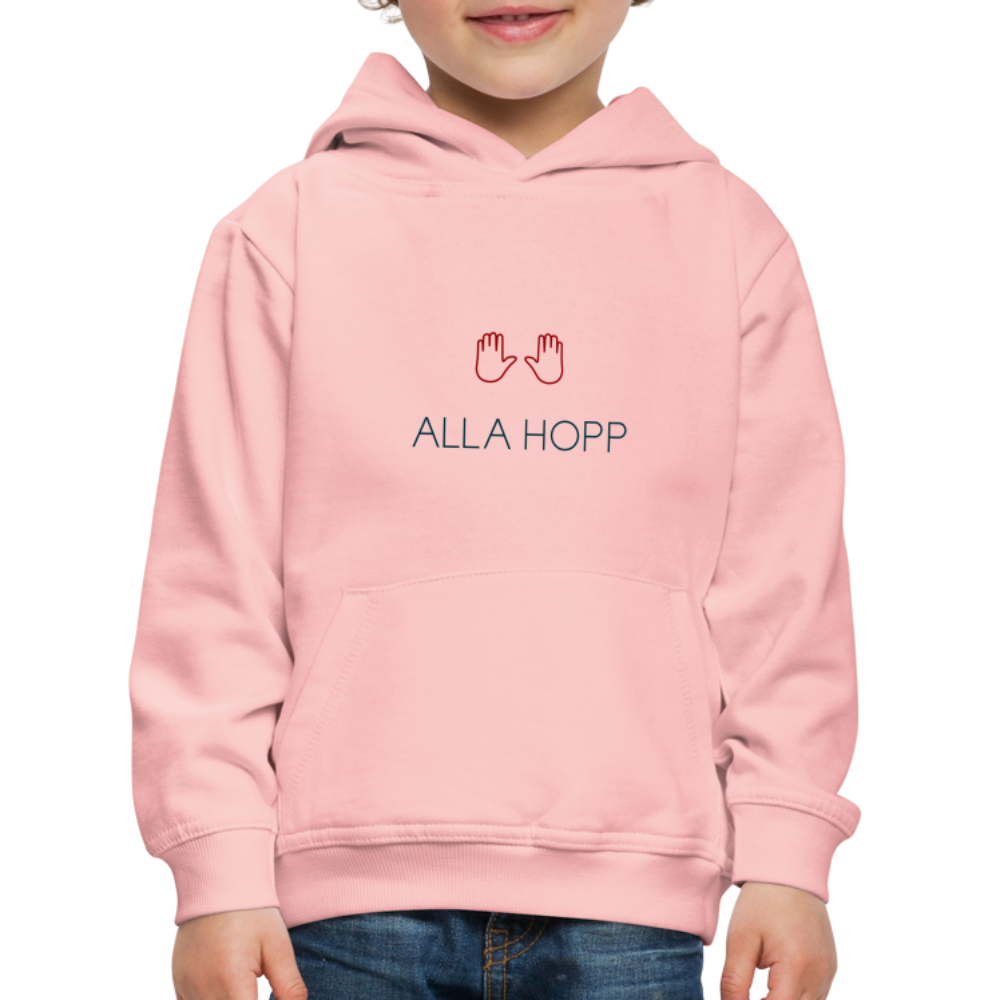 KINDER PREMIUM HOODIE - ALLA HOPP TRANSPARENT - Kristallrosa