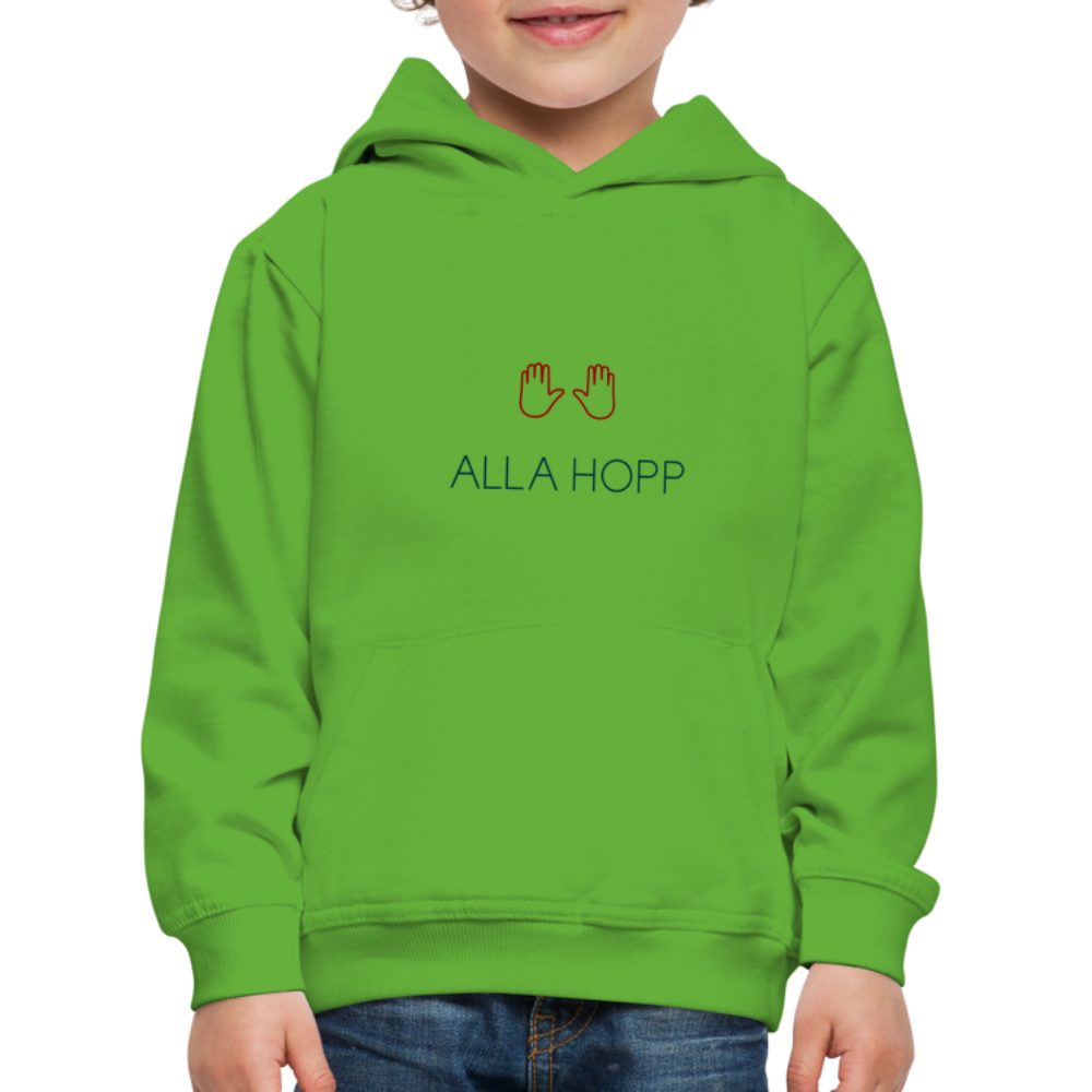 KINDER PREMIUM HOODIE - ALLA HOPP TRANSPARENT - Hellgrün