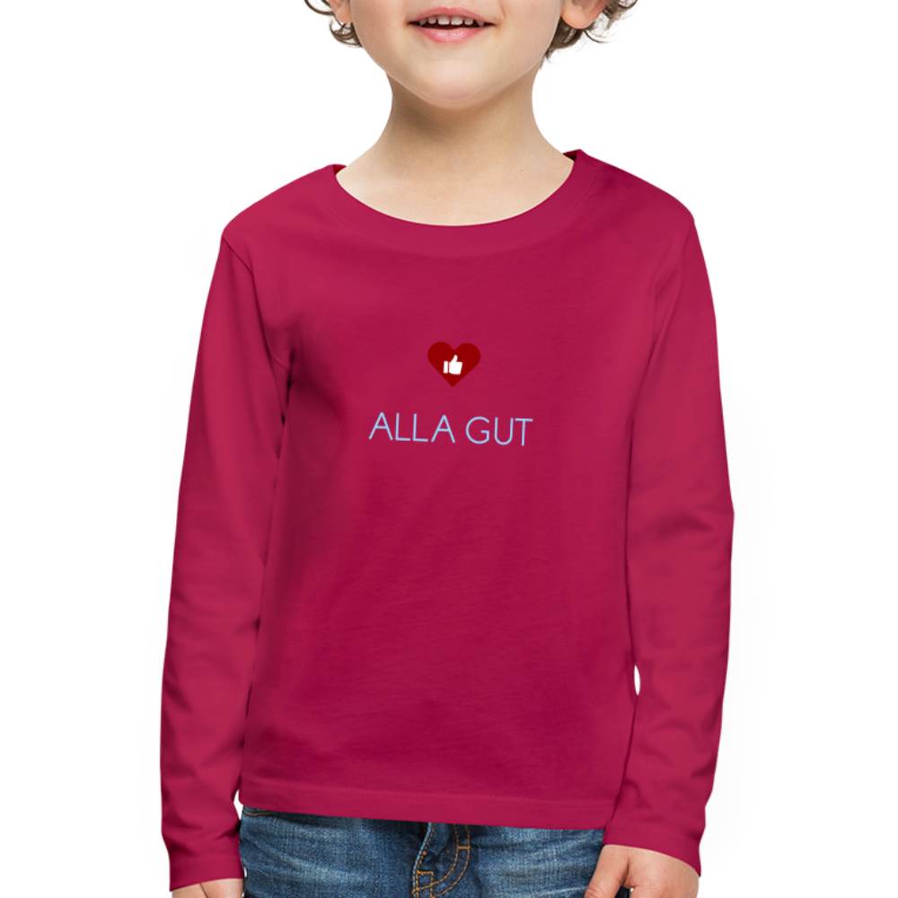 KINDER PREMIUM LANGARM SHIRT - ALLA GUT DARK - dunkles Pink
