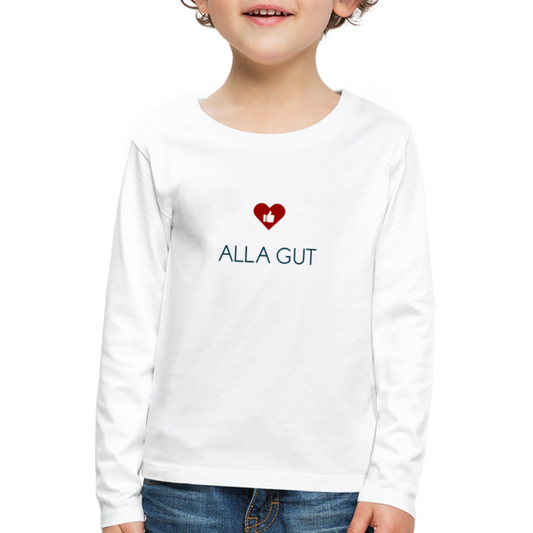 KINDER PREMIUM LANGARM SHIRT - ALLA GUT TRANSPARENT - Weiß