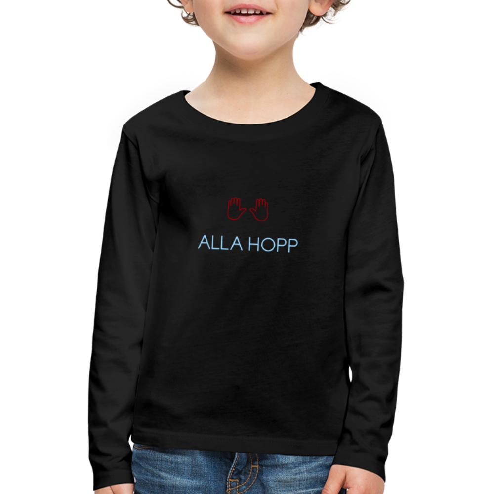 KINDER PREMIUM LANGARM SHIRT - ALLA HOPP DARK - Schwarz