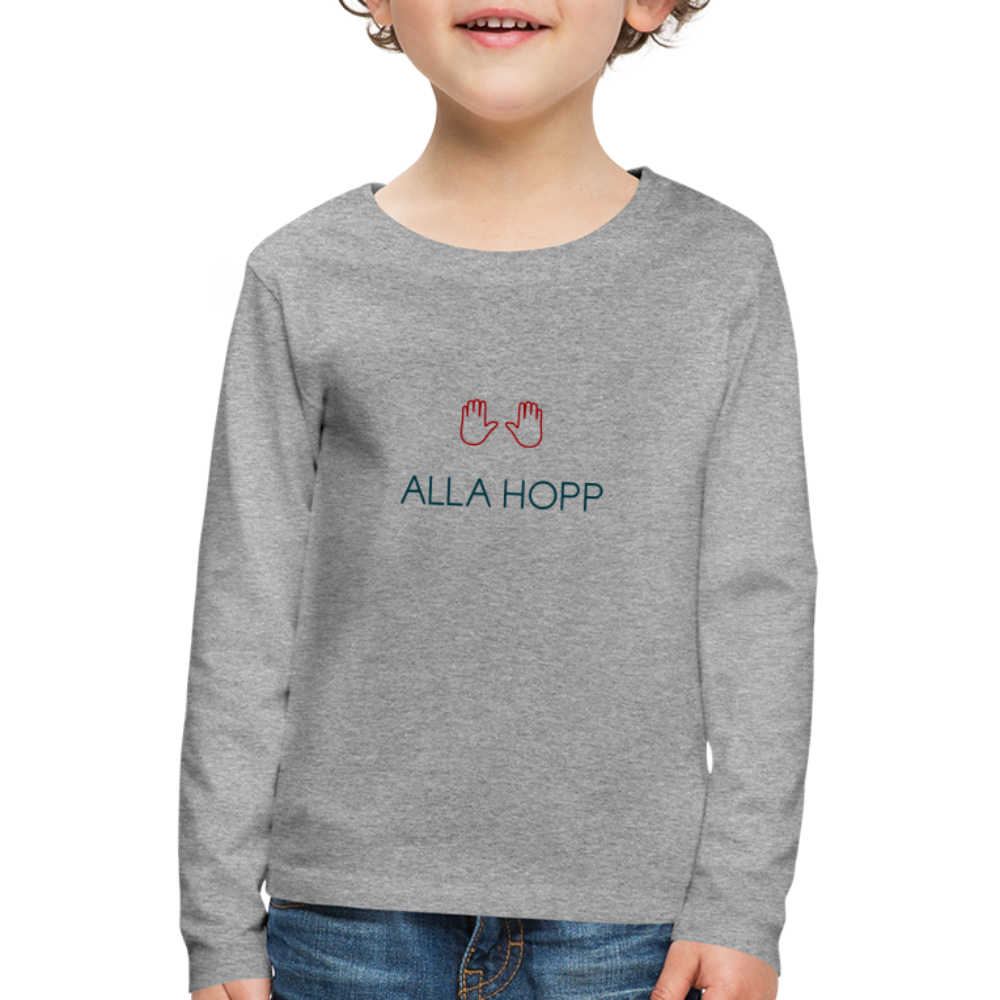 KINDER PREMIUM LANGARM SHIRT - ALLA HOPP TRANSPARENT - Grau meliert
