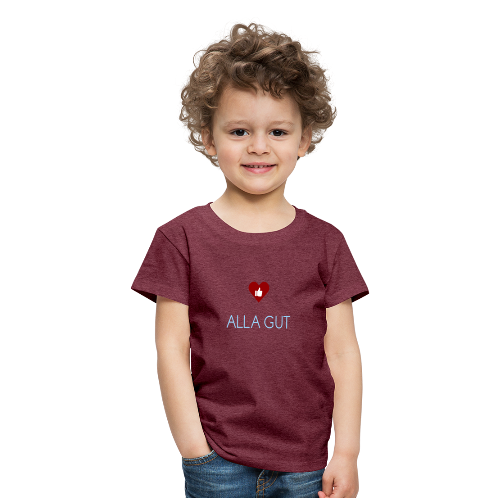 KINDER PREMIUM SHIRT - ALLA GUT DARK - Bordeauxrot meliert