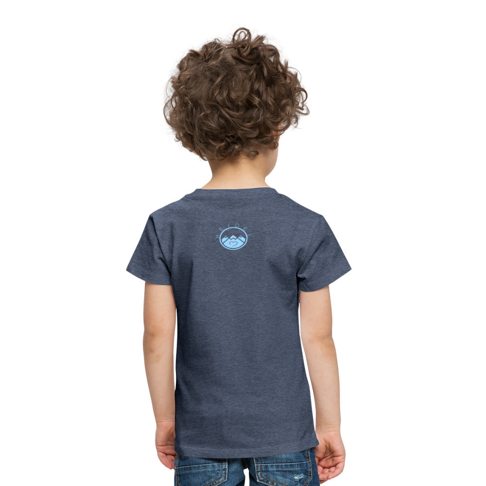 KINDER PREMIUM SHIRT - ALLA GUT DARK - Blau meliert