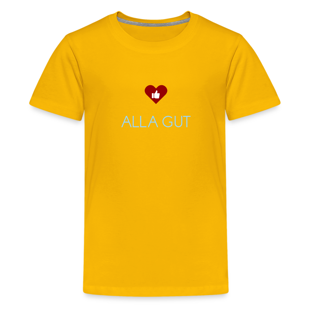 TEENAGER PREMIUM SHIRT - ALLA GUT DARK - Sonnengelb
