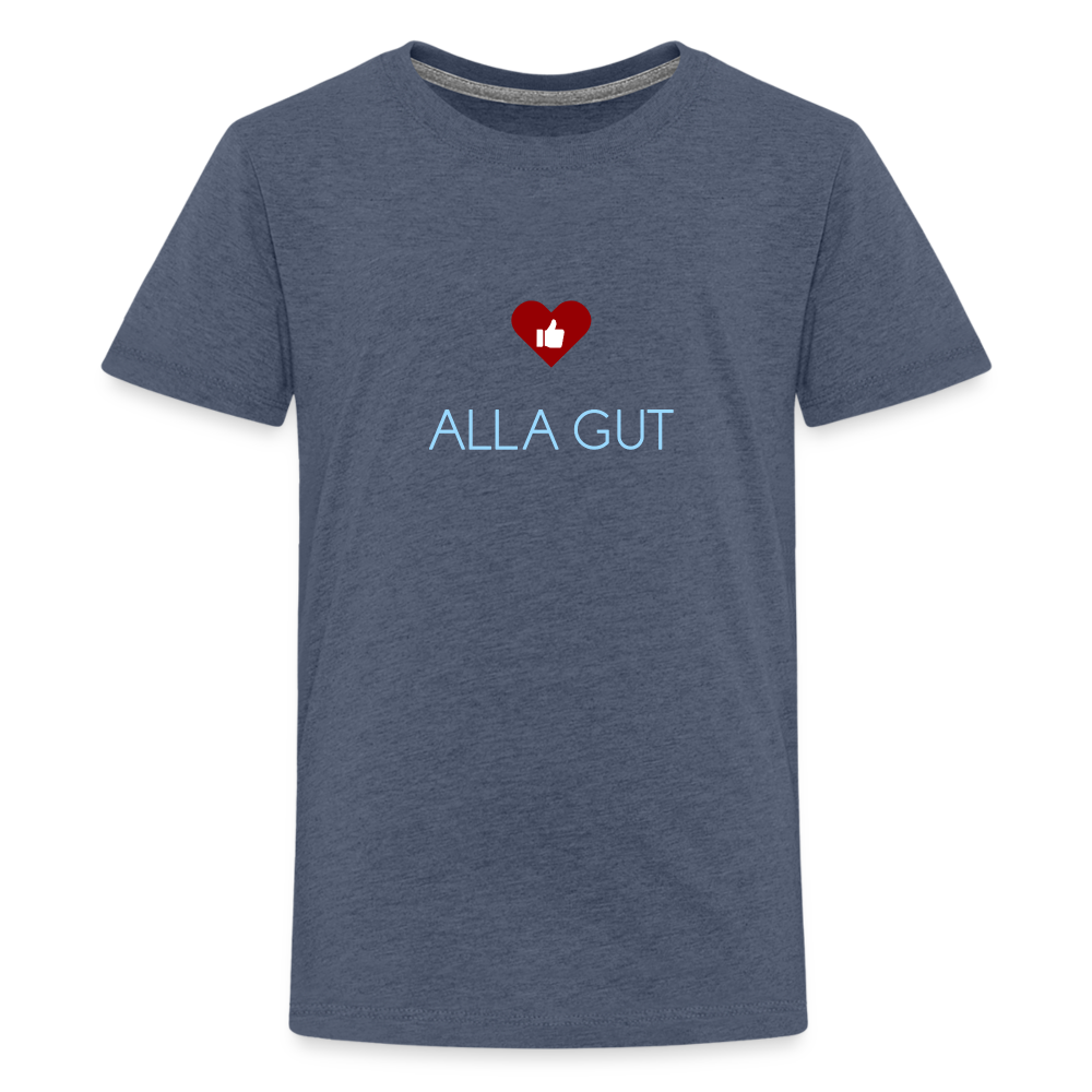 TEENAGER PREMIUM SHIRT - ALLA GUT DARK - Blau meliert