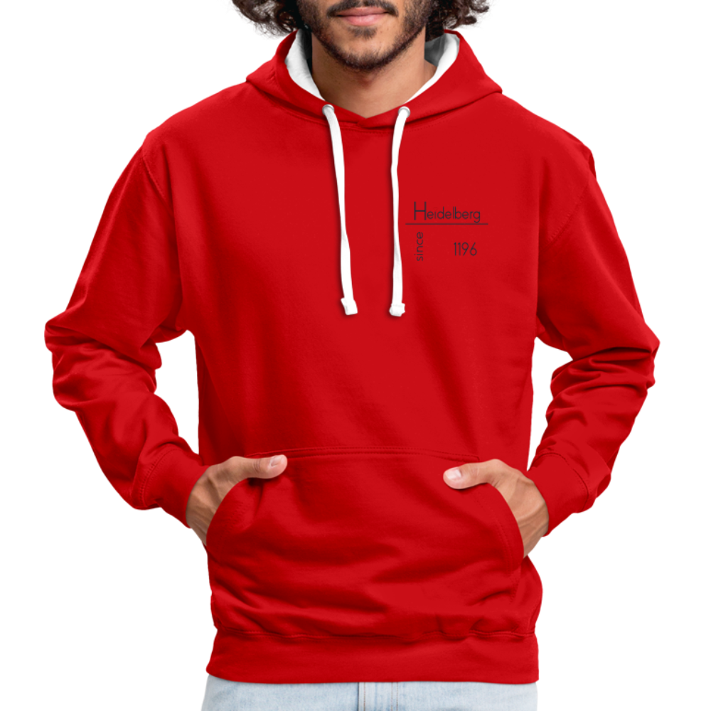 UNISEX HOODIE - HEIDELBERG SINCE TRANSPARENT - Rot/Weiß
