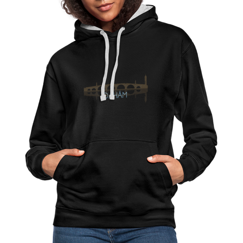 UNISEX HOODIE - ALTE BRÜCKE DAHÄM DARK - Schwarz/Grau meliert