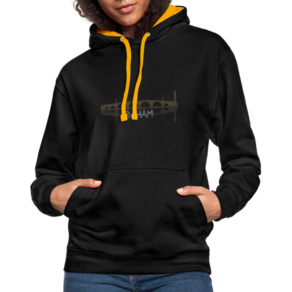 UNISEX HOODIE - ALTE BRÜCKE DAHÄM DARK - Schwarz/Gold
