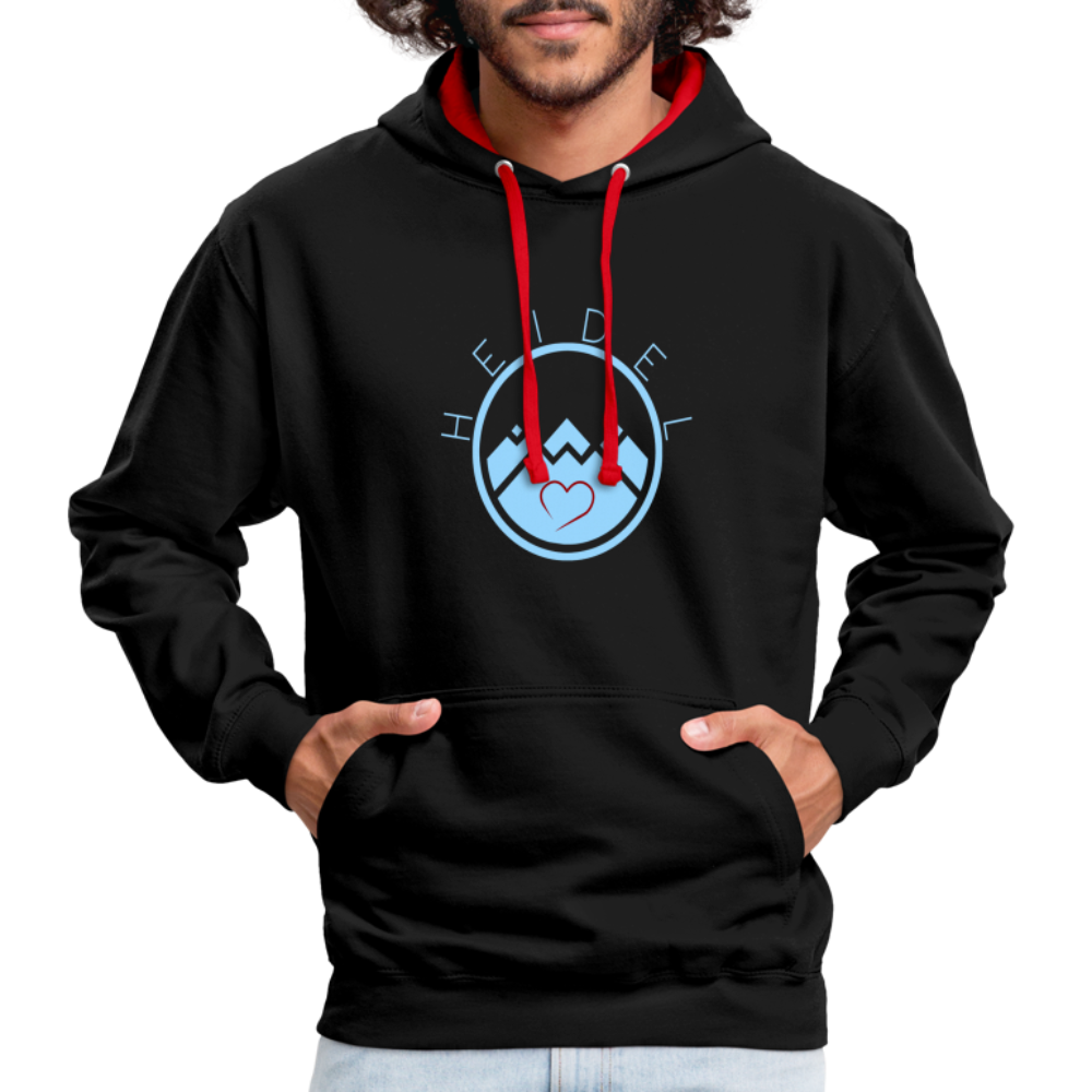 UNISEX HOODIE - HEIDELSTORE DARK - Schwarz/Rot