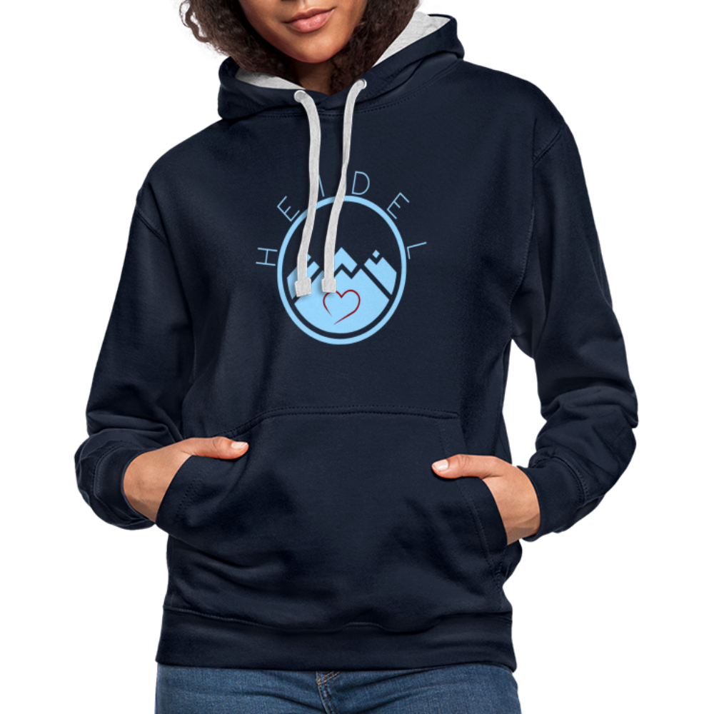 UNISEX HOODIE - HEIDELSTORE DARK - Navy/Grau meliert