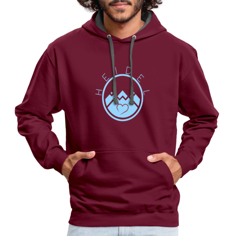 UNISEX HOODIE - HEIDELSTORE DARK - Weinrot/Anthrazit