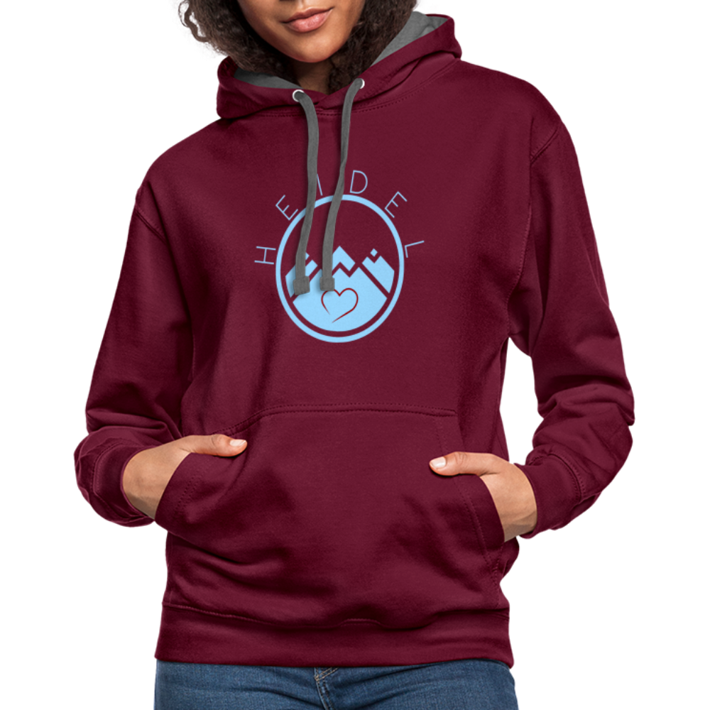 UNISEX HOODIE - HEIDELSTORE DARK - Weinrot/Anthrazit