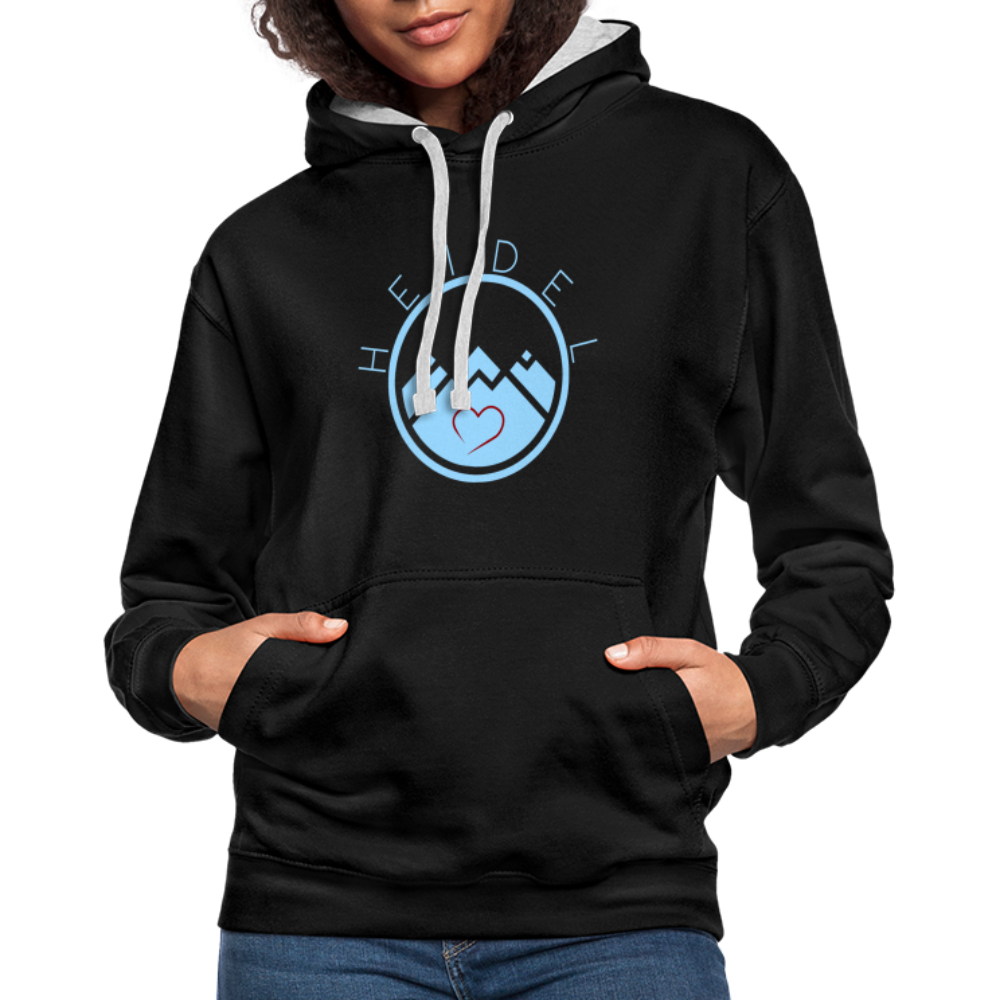 UNISEX HOODIE - HEIDELSTORE DARK - Schwarz/Grau meliert