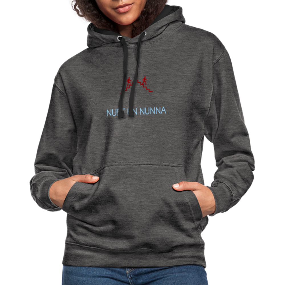 UNISEX HOODIE - NUFF UN NUNNA DARK - Anthrazit/Schwarz