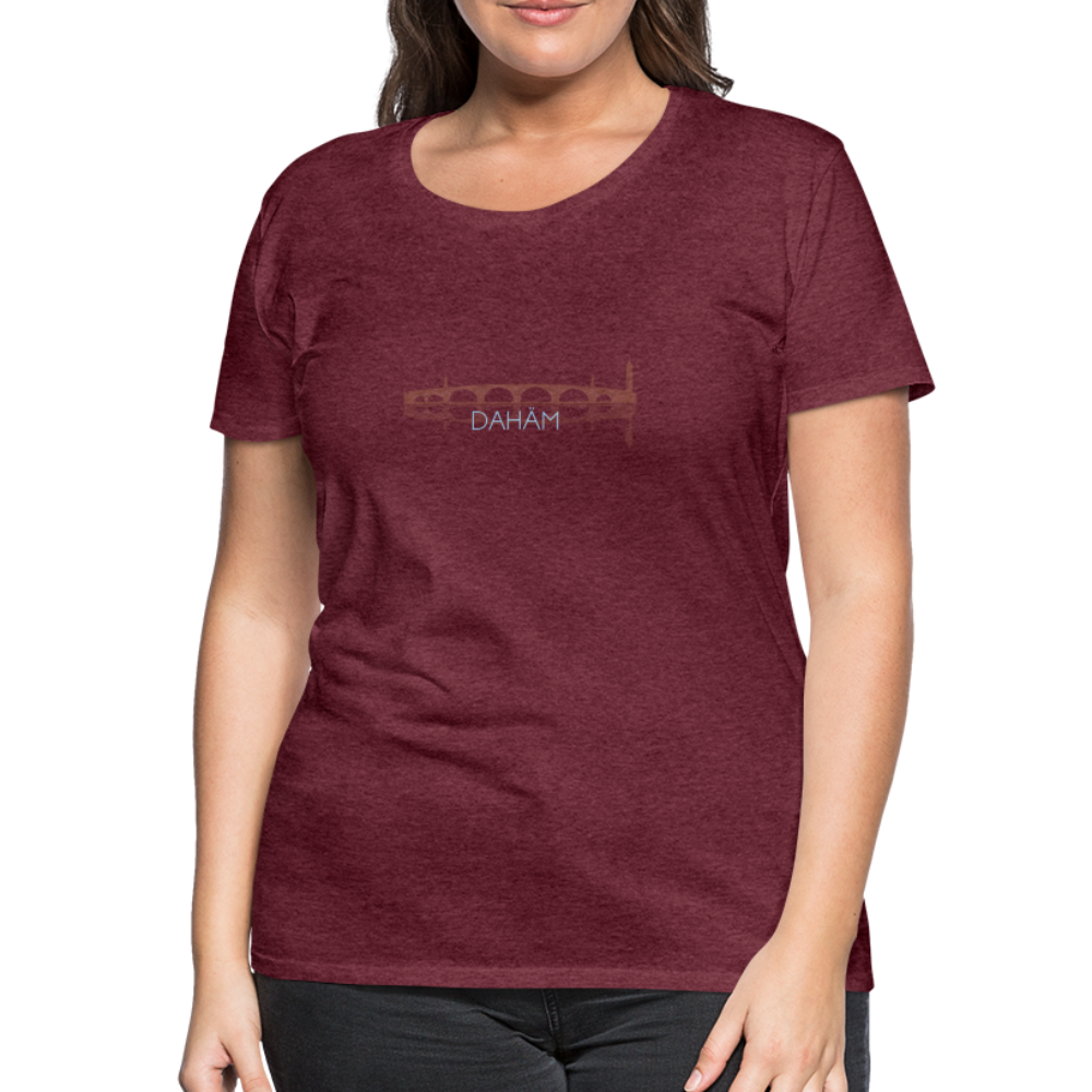 DAMEN SHIRT - ALTE BRÜCKE DAHÄM DARK - Bordeauxrot meliert