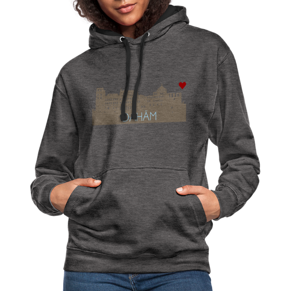 UNISEX HOODIE - HEIDELBERGER SCHLOSS DAHÄM DARK - Anthrazit/Schwarz