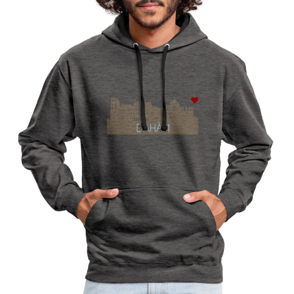 UNISEX HOODIE - HEIDELBERGER SCHLOSS DAHÄM DARK - Anthrazit/Schwarz