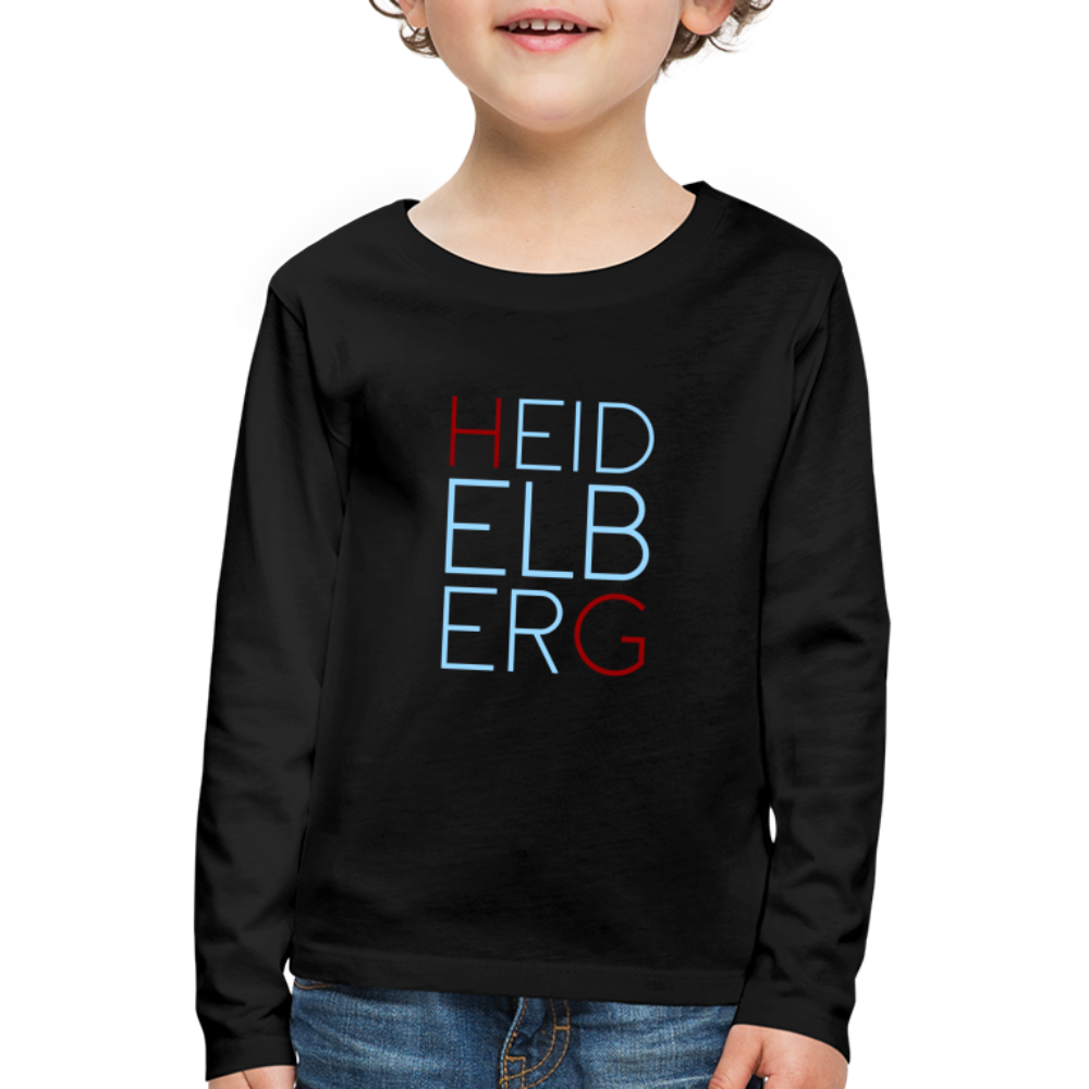 KINDER PREMIUM LANGARM-SHIRT - HEIDELBERG DARK - Schwarz