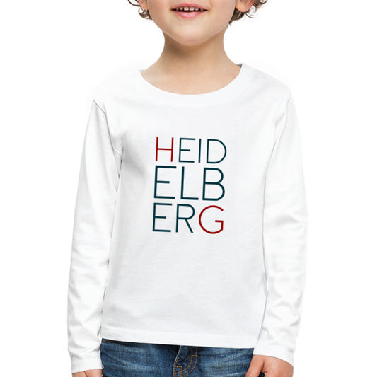 KINDER PREMIUM LANGARM-SHIRT - HEIDELBERG TRANSPARENT - Weiß