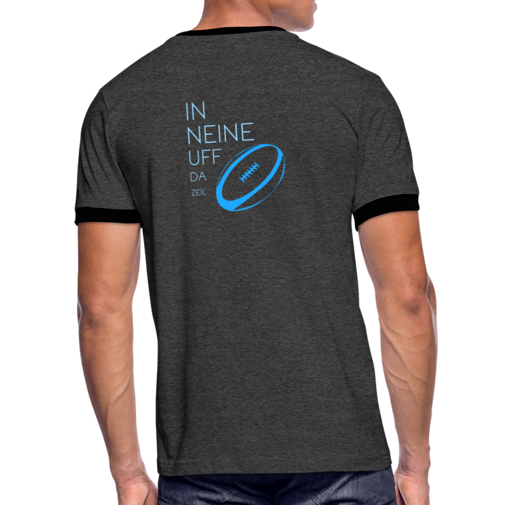 HERREN KONTRAST SHIRT - IN NEINE UFF DA ZEIL RUGBY DARK - Anthrazit/Schwarz