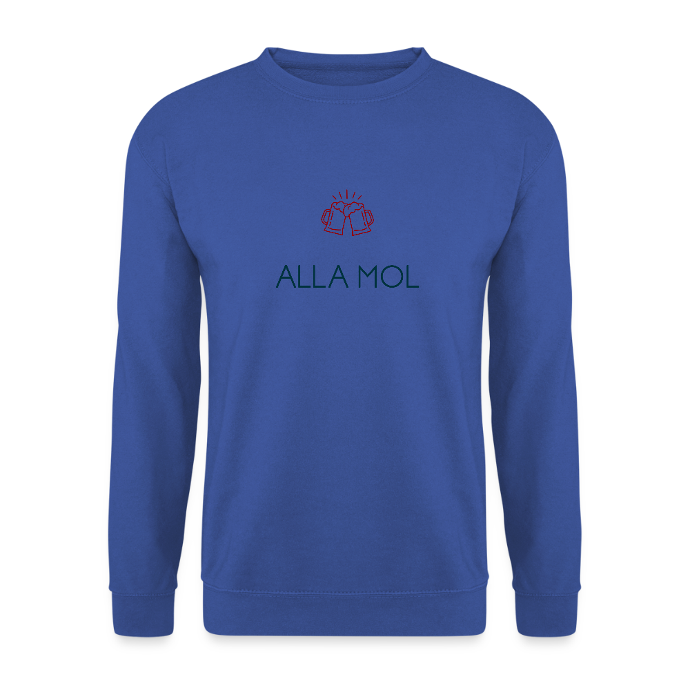 UNISEX SWEATSHIRT - ALLA MOL BIER TRANSPARENT - Royalblau