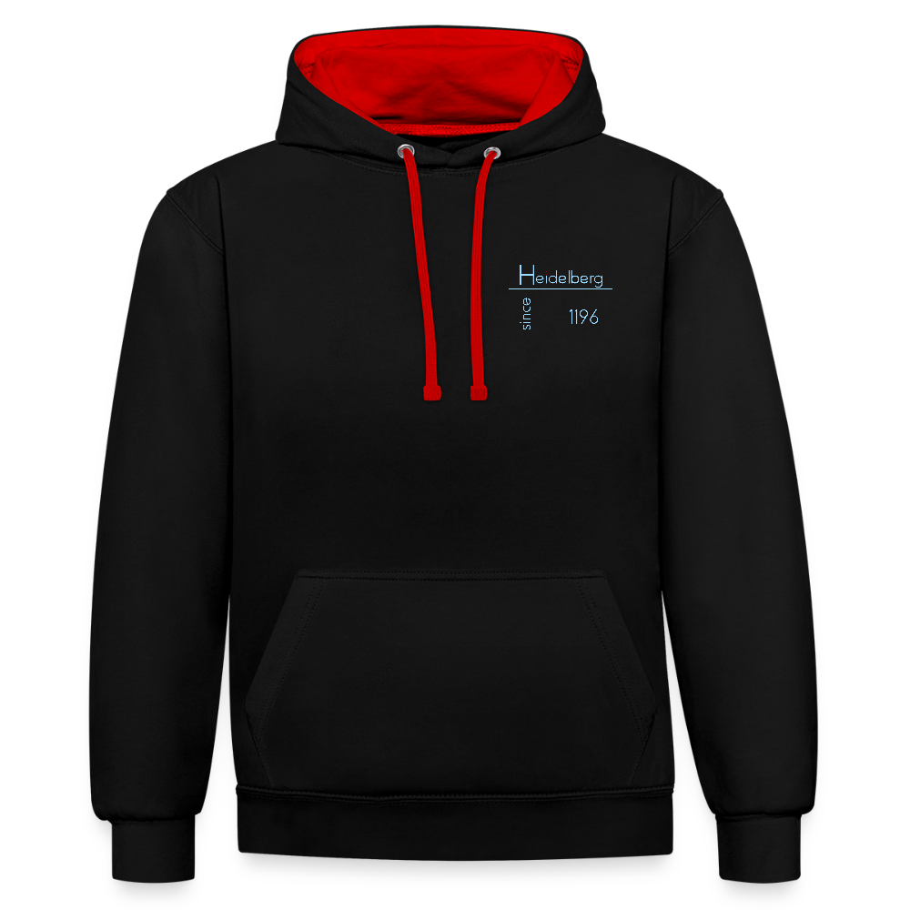 UNISEX HOODIE  - HEIDELBERG SINCE DARK - Schwarz/Rot