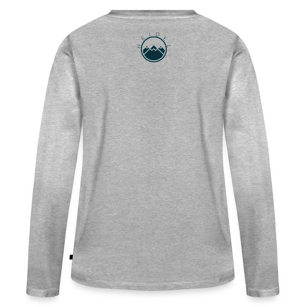 DAMEN ORGANIC LANGARM-SHIRT - ALLA GUT TRANSPARENT - Grau meliert