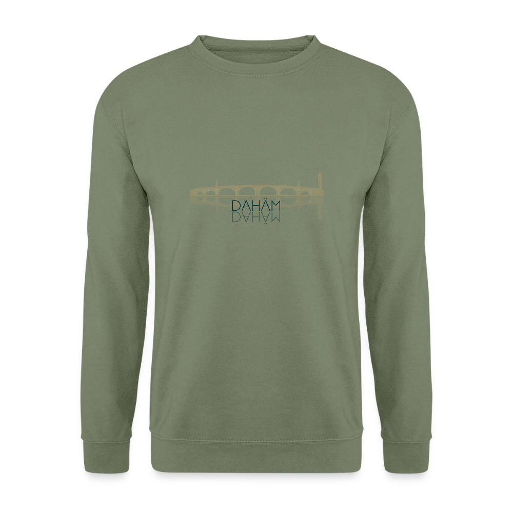 UNISEX SWEATSHIRT - ALTE BRÜCKE DAHÄM TRANSPARENT - Armeegrün