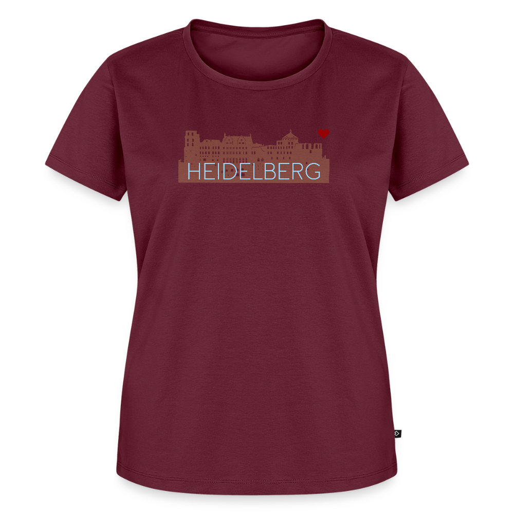 DAMEN ORGANIC SHIRT - HEIDELBERGER SCHLOSS DARK - Burgunderrot