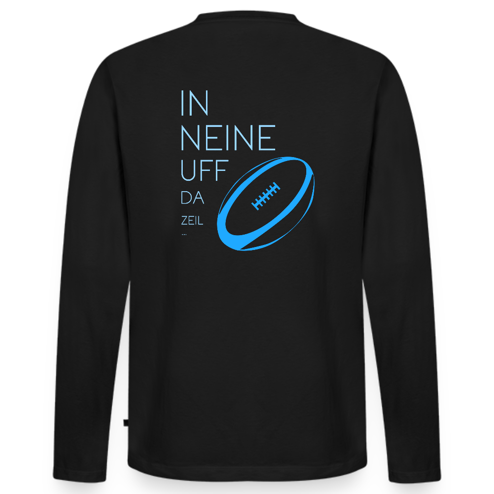 HERREN ORGANIC LANGARM-SHIRT - IN NEINE UFF DA ZEIL RUGBY DARK - Schwarz