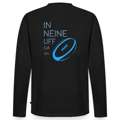 HERREN ORGANIC LANGARM-SHIRT - IN NEINE UFF DA ZEIL RUGBY DARK - Schwarz