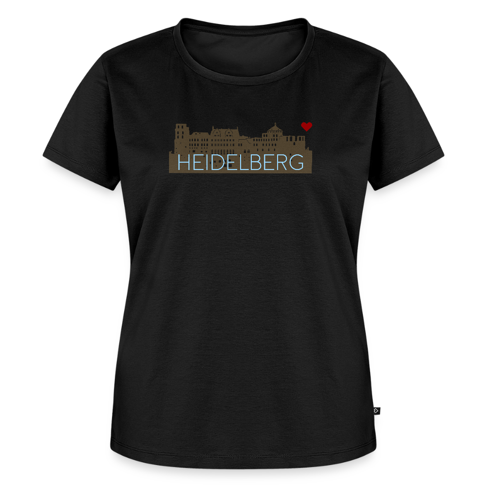 DAMEN ORGANIC SHIRT - HEIDELBERGER SCHLOSS DARK - Schwarz